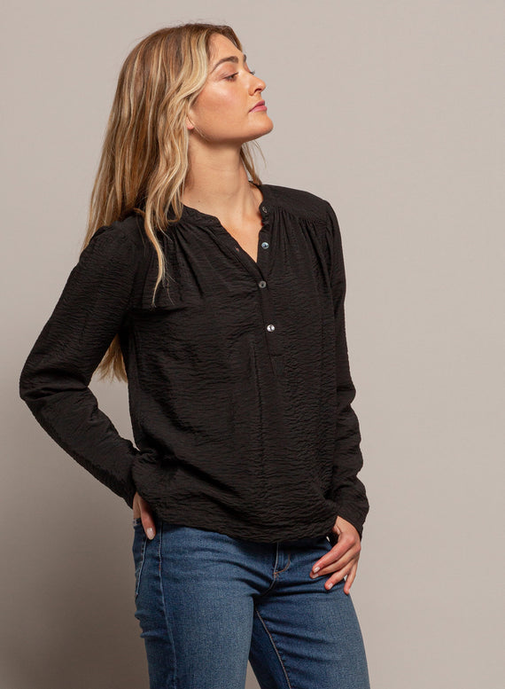 Crinkle Satin Blouse